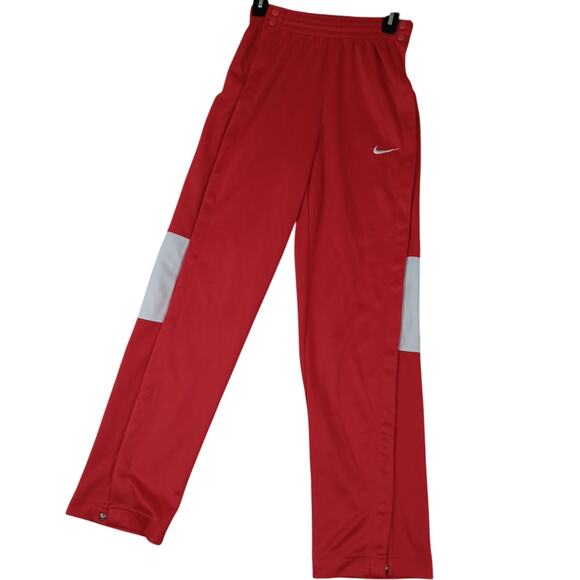 Nike Dri-fit Rivalry Warm Up Pant Womens X-Small Red/White Snap Leg Performance - Picture 1 of 16